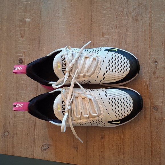 Nike Air Max 270 Women's White/Volt-Black-Laser Fuchsia (Size US 6) - Picture 3 of 12